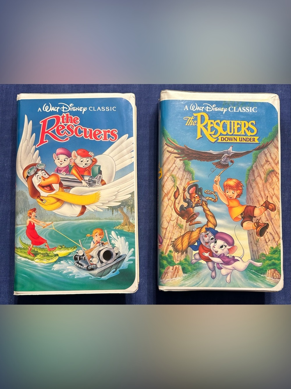Disney The Rescuers VHS Duo - Rare Black Diamond Classics Collection